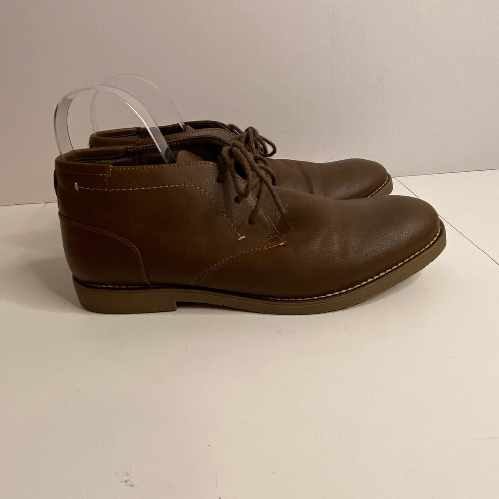 Men's Dexter Comfort Memory Foam Brown Lace up Ankle Boots Size 13 - Picture 3 of 8